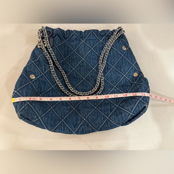 Tory Burch Denim Quilted Shoulder Bag - Picture 11 of 11